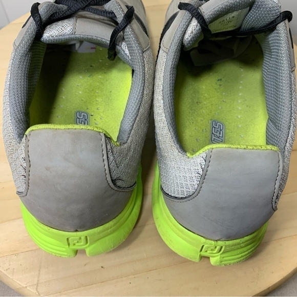 Footjoy Superlites Golf Sneakers Men's 10 w Gray Green Spikeless Shoes 58118 - Picture 11 of 14